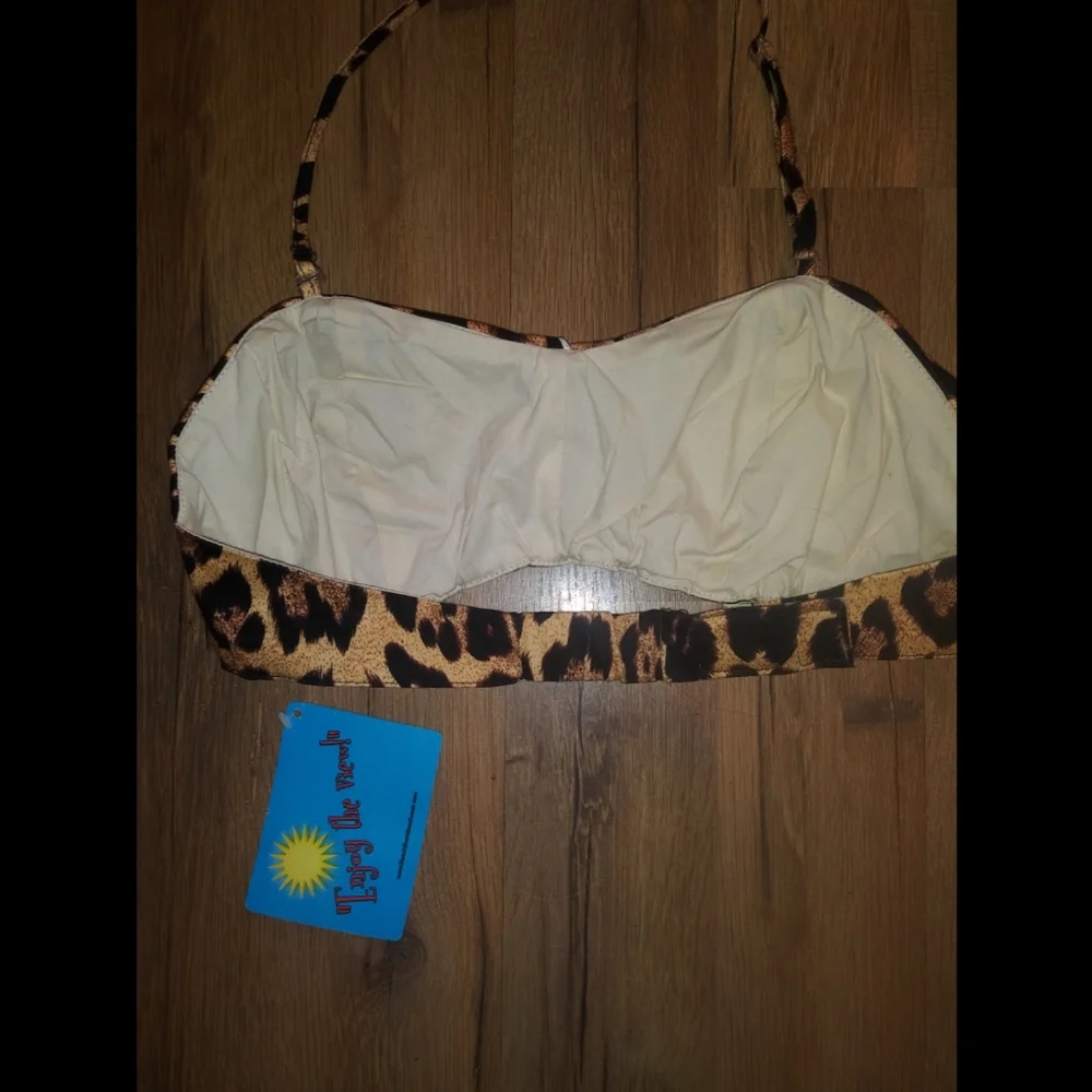 Beach Bash Leopard Beach Wear Bikini Top - Picture 5 of 13